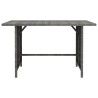 Table à dîner de jardin Gris 110x70x65 cm Résine tressée 
