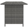 Table à dîner de jardin Gris 110x70x65 cm Résine tressée 