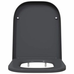 Siège de toilettes à libération rapide avec système de fermeture douce en duroplast anthracite 