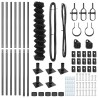 Jeu de Poteaux de Clôture Argent 10 x 1.2 m Acier galvanisé 