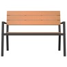 Banc de jardin en acier et WPC marron et noir 