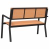 Banc de jardin en acier et WPC marron et noir 
