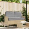 Set de coussins de palette avec oreiller 3 pcs Gris 