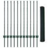Kit de clôture de jardin Ensemble de 2 Vert Acier Standard 