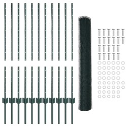 Kit de clôture de jardin Ensemble de 2 Vert Acier Standard 