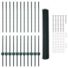 Kit de clôture de jardin Ensemble de 2 Vert Acier Standard 