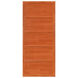 Porte de grange Brun Ciré 90x208 cm Bois Massif Pin 