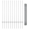 Set de Clôtures de Jardin Set de 2 Acier galvanisé 25 m de long 