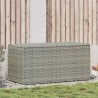 Boîte de rangement de jardin résine tressée 100x50x50 cm gris 