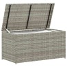 Boîte de rangement de jardin résine tressée 100x50x50 cm gris 