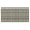 Boîte de rangement de jardin résine tressée 100x50x50 cm gris 