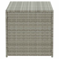 Boîte de rangement de jardin résine tressée 100x50x50 cm gris 
