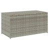Boîte de rangement de jardin résine tressée 100x50x50 cm gris 