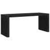 Banc de jardin extensible noir 212,5x40,5x45 cm bois massif pin 
