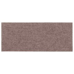 Tapis d'escalier autocollants 30 pièces 60 x 25 cm Marron clair Rectangulaire 