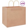 Sacs en papier 50 pcs avec poignées marron 32x22x28 cm 