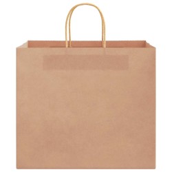 Sacs en papier 50 pcs avec poignées marron 32x22x28 cm 