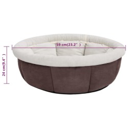 Lit pour chien 59x59x24 cm Marron 