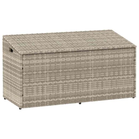 Boîte de rangement de jardin gris clair 110x50x58 cm rotin 