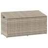 Boîte de rangement de jardin gris clair 110x50x58 cm rotin 