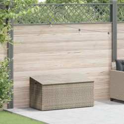 Boîte de rangement de jardin gris clair 110x50x58 cm rotin 