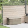 Boîte de rangement de jardin gris clair 110x50x58 cm rotin 