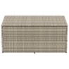 Boîte de rangement de jardin gris clair 110x50x58 cm rotin 