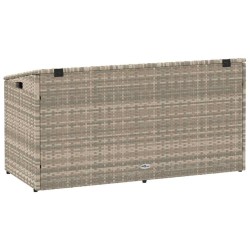 Boîte de rangement de jardin gris clair 110x50x58 cm rotin 