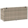 Boîte de rangement de jardin gris clair 110x50x58 cm rotin 