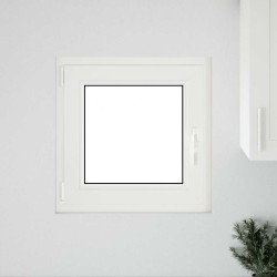Fenêtre de sous-sol« RISOR » 50 x 50 cm oscillo-battante DIN gauche anthracite 