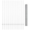 Poteaux de Clôture 22 pcs U-Channel 140 cm Acier Galvanisé 