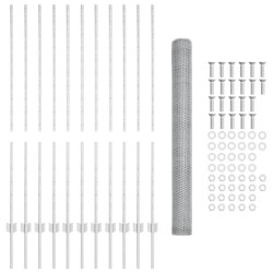 Poteaux de Clôture 22 pcs U-Channel 140 cm Acier Galvanisé 