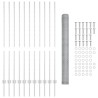 Poteaux de Clôture 22 pcs U-Channel 140 cm Acier Galvanisé 