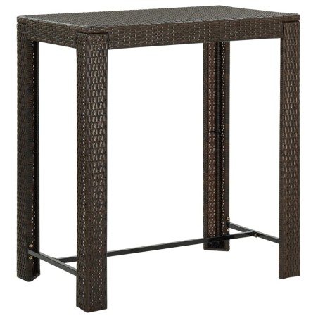Table de bar de jardin Marron 100x60,5x110,5 cm Résine tressée 