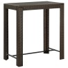 Table de bar de jardin Marron 100x60,5x110,5 cm Résine tressée 