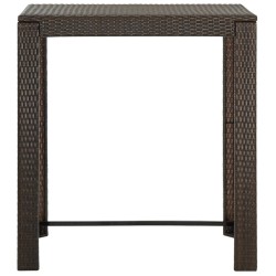 Table de bar de jardin Marron 100x60,5x110,5 cm Résine tressée 