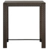 Table de bar de jardin Marron 100x60,5x110,5 cm Résine tressée 