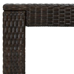 Table de bar de jardin Marron 100x60,5x110,5 cm Résine tressée 