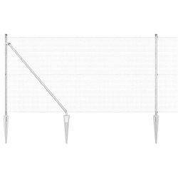 Ensemble de poteaux de clôture 2 pièces Acier galvanisé 10 x 1 m 