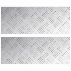 Plaques de damier en aluminium 2 pcs Antidérapant 50x20 cm 