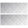 Plaques de damier en aluminium 2 pcs Antidérapant 50x20 cm 