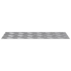 Plaques de damier en aluminium 2 pcs Antidérapant 50x20 cm 