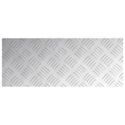Plaques de damier en aluminium 2 pcs Antidérapant 50x20 cm 