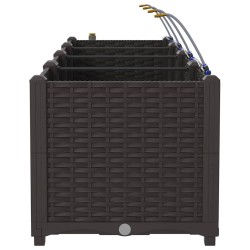 Jardinières de jardin 1 pc Marron 160 x 40 x 37.5 cm Plastique 