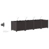Jardinières de jardin 1 pc Marron 160 x 40 x 37.5 cm Plastique 