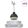 Spots encastrés 24 pcs Carré GU10 Argent 91x91 mm 
