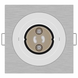 Spots encastrés 24 pcs Carré GU10 Argent 91x91 mm 