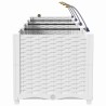 Jardinières de jardin 1 pc Blanc 160 x 40 x 37.5 cm Plastique 