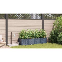 Jardinières de jardin 1 pc Gris 160 x 40 x 37.5 cm Plastique 