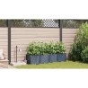 Jardinières de jardin 1 pc Gris 160 x 40 x 37.5 cm Plastique 